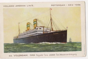 TSS VOLENDAM Steamer, Holland America Line, 1920s Vintage Postcard - Picture 1 of 2