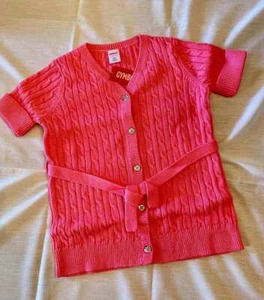 Gymboree Fairy Fashionable Short Sleeved Belted Cable Cardigan Sz S 5-6 NWT - Picture 1 of 2