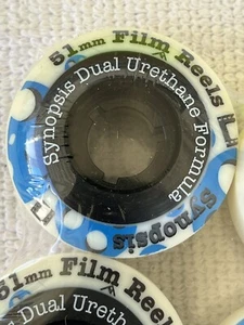 VINTAGE SYNOPSIS FILM REEL DUAL DUROMETER 51MM PREMIUM SKATEBOARD WHEELS PLAN B - Picture 1 of 5
