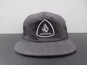 Volcom Hat Cap Snap Back Gray White Logo Surf Surfer Surfing Trucker Mesh Mens - Picture 1 of 8