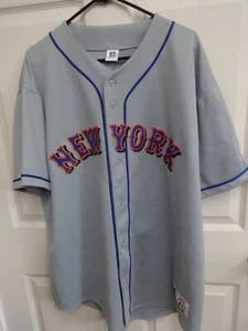 Camiseta deportiva de béisbol vintage MLB Russell Athletic New York Mets botón frontal para hombre 2XL - Imagen 1 de 12