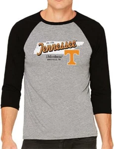 Camiseta de béisbol NCAA Tennessee Volunteers 3/4 para hombre, XX-grande, jaspeado/negra nueva en paquete - Imagen 1 de 1