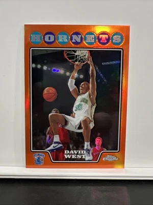 2008-09 Topps Chrome - David West #64 Orange Refractor /499 - Image 1 of 3