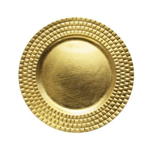 ChargeIt by Jay Linear Charger 13" Gold Melamine Service Plate Wedding - Picture 1 of 2