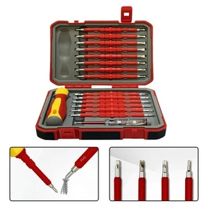29 In 1 Insulated Screwdriver Set Cross Flat Electrician Screwdriver Repair Tool - Afbeelding 1 van 18
