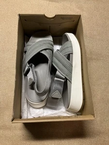 UGG Nella Damen-Plateausandalen grau/weiß Freizeit Größe 6 Netzsandale - Bild 1 von 10