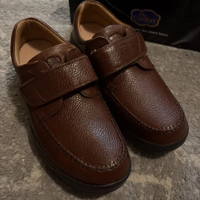 Dr. Zapato informal Comfort 9020 para hombre, Scott, castaño, talla 12M, diabético, caja abierta Foto 1 de 4