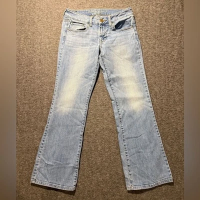 American Eagle jeans womens 6 blue Favorite Boyfriend Boot Flare stretch Y2K - Image 1 of 4