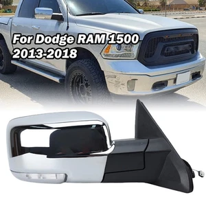 Right Power Mirror For Ram 1500 2013-2017 2018 Heated Turn Signal Lamp Chrome RH - Picture 1 of 20