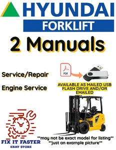 HYUNDAI CARRETILLA ELEVADORA 25D-9E TALLER DE REPARACIÓN MANUAL DE DIAGNÓSTICO DEL MOTOR PDF EN USB - Imagen 1 de 4