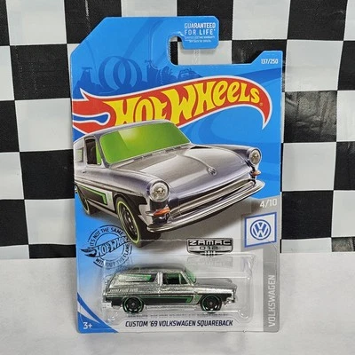 VW Volkswagen Squareback Hot Wheels ZAMAC Custom '69 nuevo en tarjeta nuevo en paquete exclusivo  Foto 1 de 4