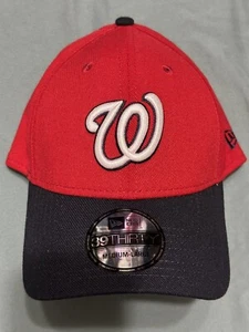 Brand New Washington Nationals New Era Red 39Thirty Flex Fit Hat Sz Med/Large - Picture 1 of 5