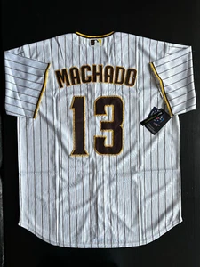 Manny Machado #13 Men's San Diego Padres White Flex Baseball Jersey MEDIUM NWT - Picture 1 of 3