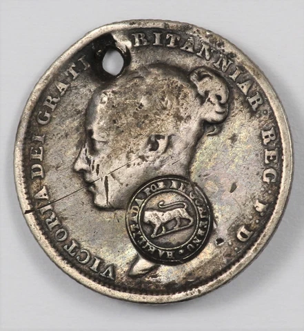 (1849-57) Costa Rica Real Type VI C/M on 1840 GB Victoria Sixpence Cover