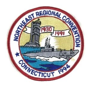 Parche Submarino Militar de la Marina de los Estados Unidos Convención Regional del Noreste Connecticut 1994 - Imagen 1 de 4