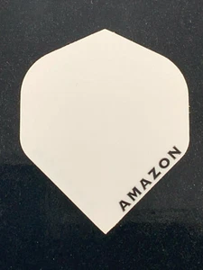 New Standard Darts Flights 3 Set of 3 White Ruthless Amazon For Steel or Soft - Picture 1 of 3