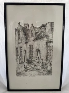 Brugges  Limited Edition #57 Lithograph  Pencil Etching Germany unknown artist - Picture 1 of 7