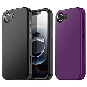 For iPhone 16e Case Heavy Duty Shockproof Bumper Rugged Hybrid Protective Cover - Picture 1 of 35