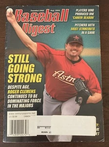 Roger Clemons Houston Astros Baseball Digest August 2004 - Picture 1 of 1