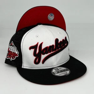 Yankees Trucker Mesh 9FIFTY 99 WS Adjustable Snapback New Era Cap - Black - NWT - Picture 1 of 5