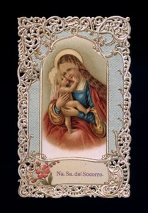 santino merlettato-holy card-canivet MADONNA DEL SOCCORSO/HILF./AUSIATRICE - Imagen 1 de 1