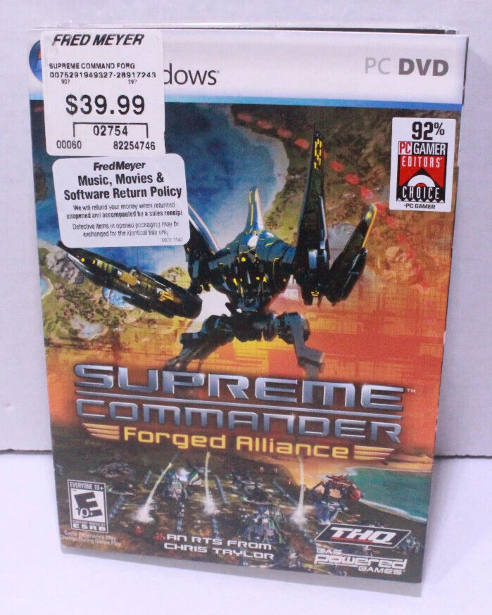 Supreme Commander: Forged Alliance (PC, 2007) THQ Gas Powered PC DVD NEW Sealed - Image 1 of 4