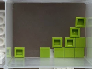 LEGO Parts - Lime Green Tile 1 x 1 w Groove - No 3070b - QTY 10 - Imagen 1 de 1