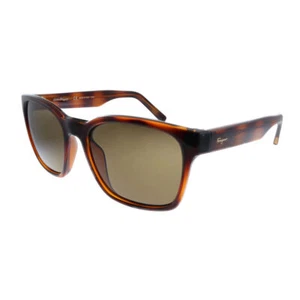 Salvatore Ferragamo Tortoise Square 55 mm Sunglasses SF959S 214 55 - Picture 1 of 4