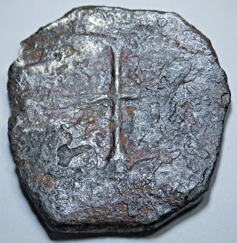 1600's Shipwreck Spanish Mexico Silver 8 Reales Genuine Pirate Treasure Cob Coin Cover