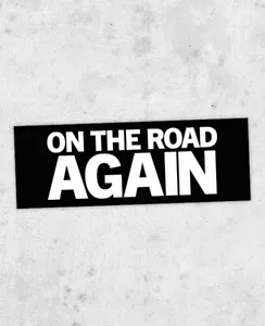 On The Road Again inspired sticker! Willie Nelson, Honeysuckle Rose, Country - Imagen 1 de 5