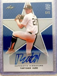 2020 Leaf Perfect Game BLUE Thatcher Hurd LSU Tigers NY Yankees REAL #1/1 - Bild 1 von 2