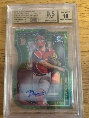 Bowman 2015 cromo automático verde neblina refractor Blake Swihart Beckett gema como nuevo 9,5 Foto 1 de 3