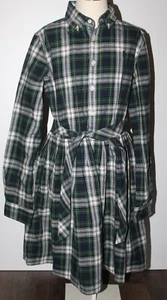Girls POLO RALPH LAUREN long sleeve plaid dress Size 14 - Picture 1 of 2