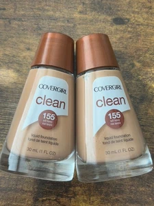 CoverGirl Clean Liquid MakeUp Foundation For Normal Skin 155 SOFT HONEY 2 Pack - Picture 1 of 2