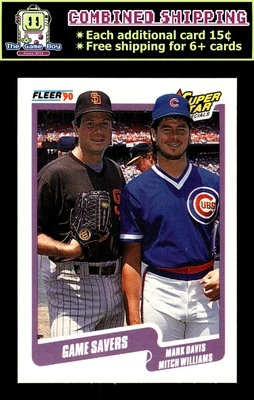 1990 Fleer Super Star Specials #631 Mark Davis / Mitch Williams - Giants / Cubs - Image 1 of 2