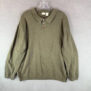 Vintage Mens Rugby Polo Shirt 2XL Made In Australia Blank Preppy Olive Green - Picture 1 of 7