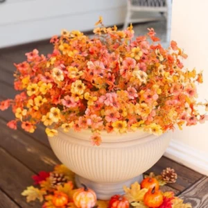 Artificial Fake Plants Flowers for Outdoor Fall Autumn Decoration, 12 Bundles - Picture 1 of 7