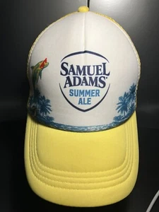 Sombrero de camionero Samuel Adams Summer Ale malla espuma NUEVO amarillo gorra trasera a presión - Imagen 1 de 6