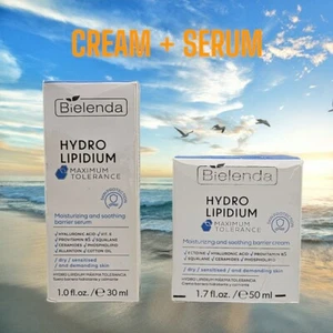 2 PC BIELENDA HYDRO LIPIDUM Skin Protection Face Cream + Soothing Face Serum - Picture 1 of 6
