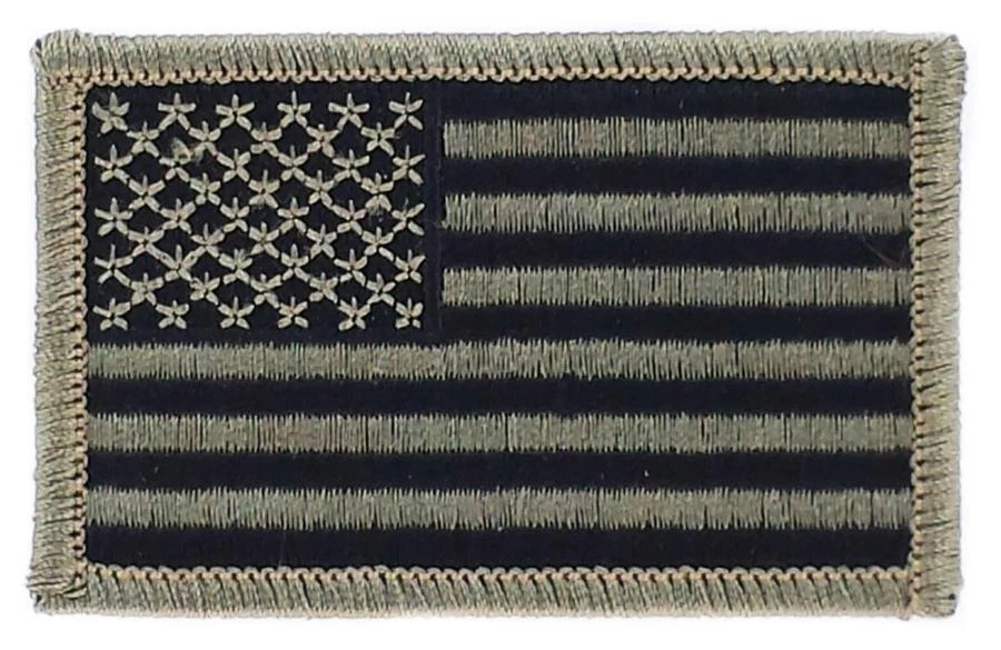 AKACHA Patch Aufnäher Bestickt Flagge USA Staaten Amerika Tarnmuster Schwarz Airsoft
