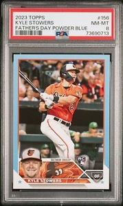 2023 Topps S1 Kyle Stowers Father's Day Powder Blue Parallel /50 SSP RC PSA 8 NM - Picture 1 of 2
