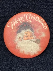 Pin con botones de vacaciones vintage Feliz Navidad Santa Hallmark hecho en EE. UU. - Imagen 1 de 7