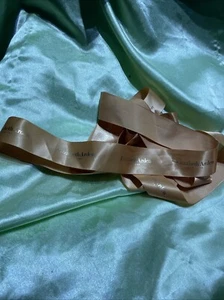 elizabeth arden gold satin broad gift wrap ribbon bow 104" 8ft 6" christmas - Picture 1 of 15