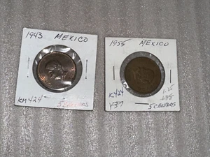 KM424 1943, 1955 MEXICO CINCO CENTAVOS KM# 424 - Picture 1 of 6