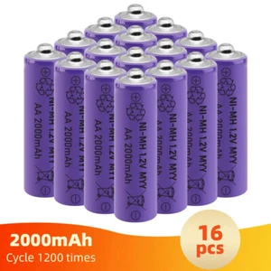 Lote de Baterías Recargables 1.2V AA AAA Batería 2000mAh Cargador de Alimentación - Imagen 1 de 22