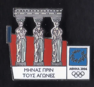 ATHENS 2004 OLYMPIC GAMES. COUNTDOWN PIN. 1 MONTH BEFORE THE GAMES. IN GREEK - Picture 1 of 1