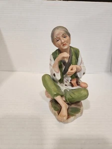 Homco Asian Old Women Ceramic Figurine 7" 1431 Vintage - Picture 1 of 12