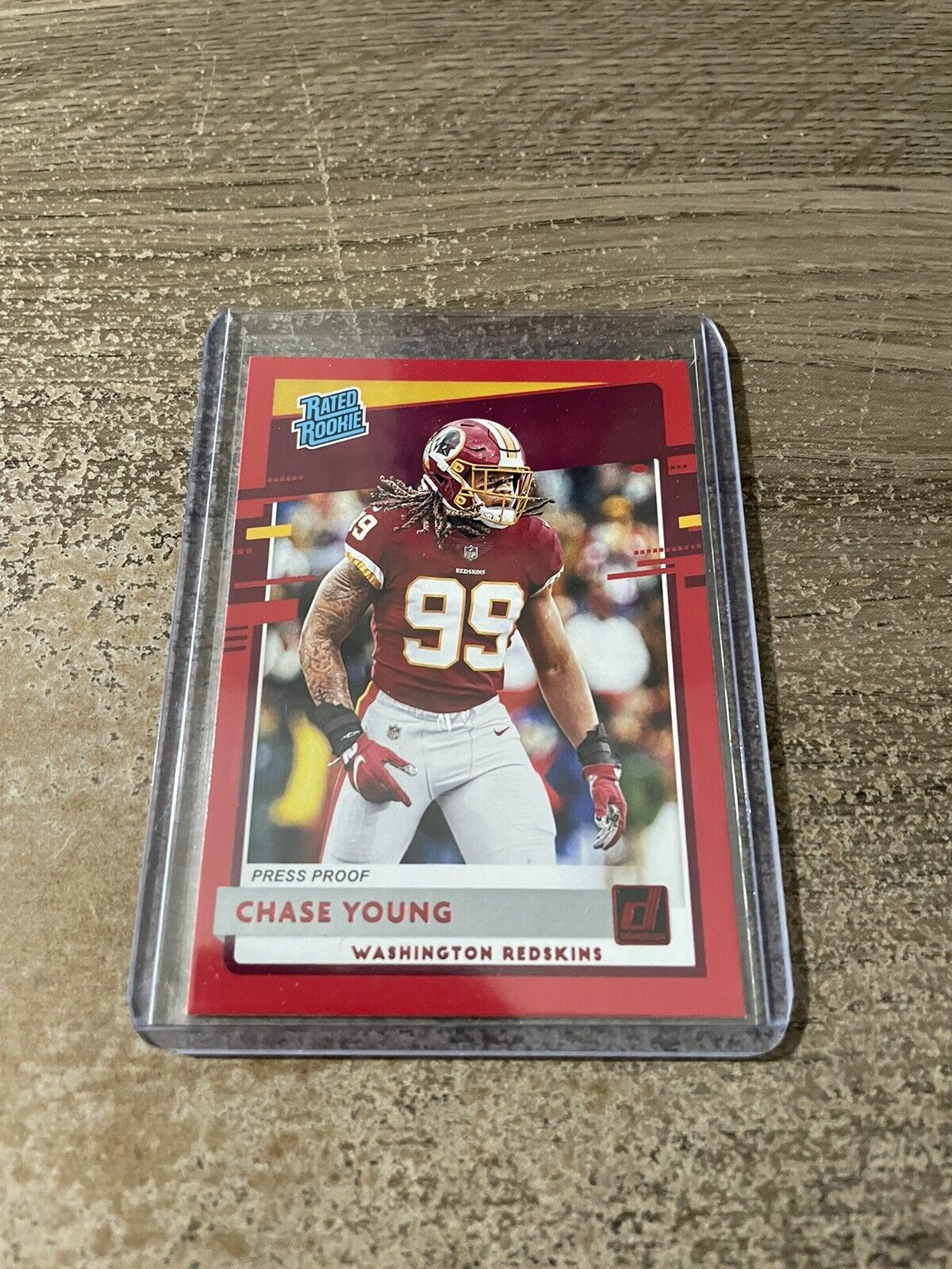CHASE YOUNG 2020 Panini Donruss - Rated Rookie - Press Proof Red #316 RC
