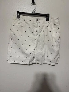 Croft & Barrow Skort Blanco con Anclas Azules Mujer 14 - Imagen 1 de 5