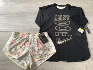 Girls Nike training shirt & shorts size small NWT - Picture 1 of 8